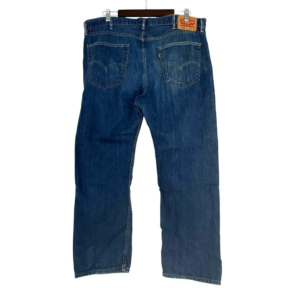 Levi's 505 Regular Fit Jeans Men's 42x30 Blue Denim Straight Leg
